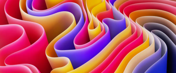 istock Colorful 3d wallpaper 3840x1600 featuring shape windows 11 style. 3d rendering. 2182727524