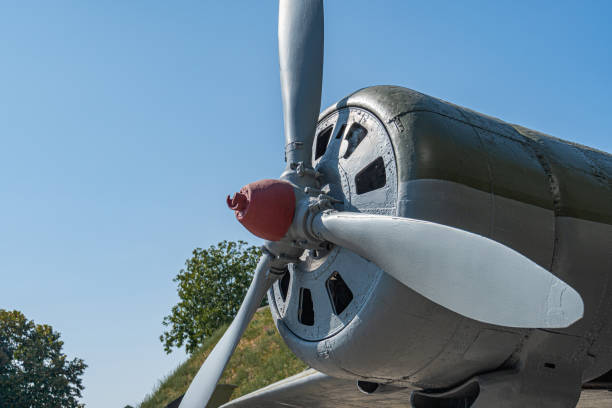 istock Airplanes under maintenance. Checking mechanical systems for flight operations army aviation, military aircraft and aerospace industry. 2182731260