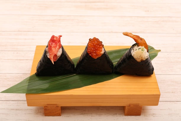 istock Japanese rice balls with gorgeous ingredients 2182736458