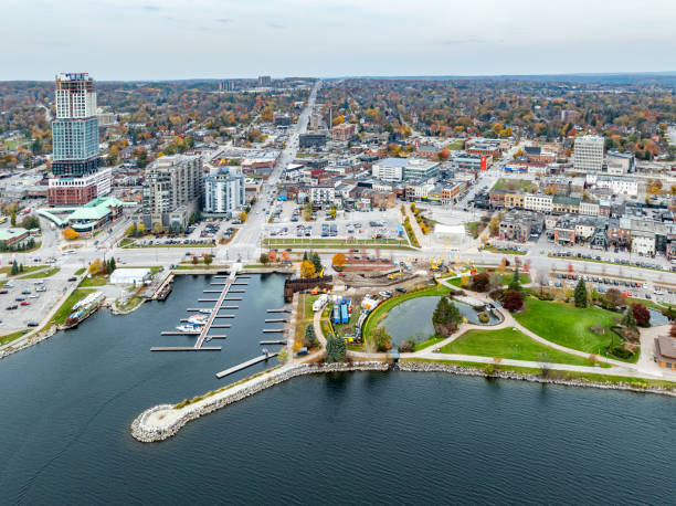 istock Aerial view Heritage Park and Lake Simcoe, Barrie, Canada 2182736641