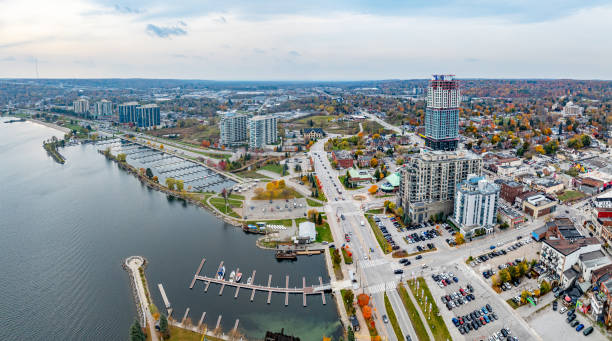 istock Aerial view Heritage Park and Lake Simcoe, Barrie, Canada 2182736711