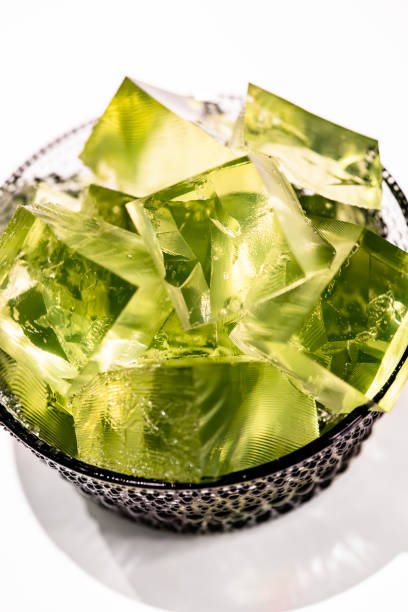 istock Jelly dessert in a decorative bowl on white background. 2182737668
