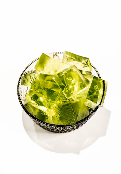 istock Jelly dessert in a decorative bowl on white background. 2182738960