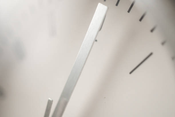 istock close up of silver metal clock 2182742393