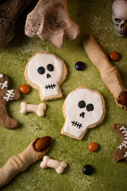 istock Halloween scary gingerbread cookies for party 2182744476