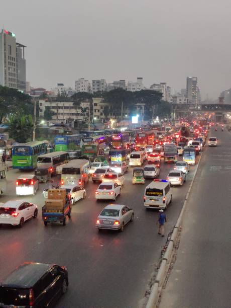 istock traffic in the city at night 2182758268