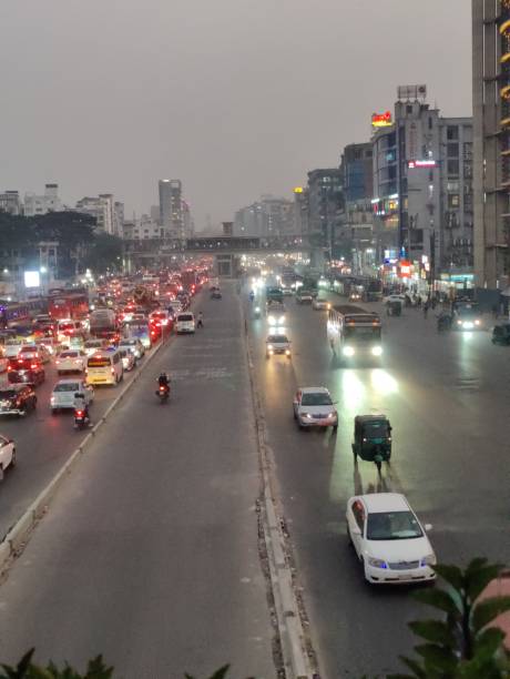 istock traffic in the city at night 2182758394
