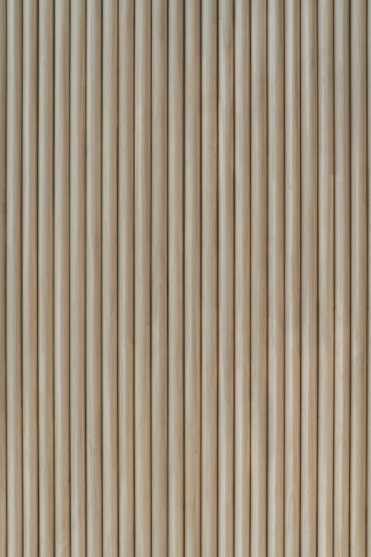 istock Wooden fluted panel, wooden wall, wood texture with natural patterns 2182765057