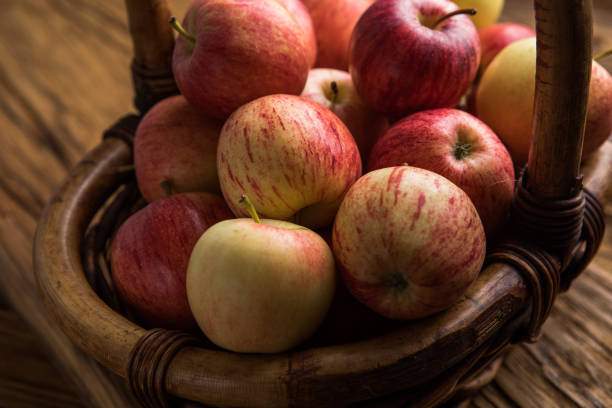 istock Organic Apples in a Basket 2182767726