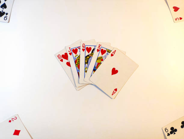 Queen Of Hearts recycled playing card - Isolated (clipping path included)