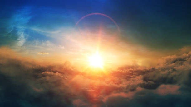 istock A sea of clouds illuminated by the sunset. 2182770363