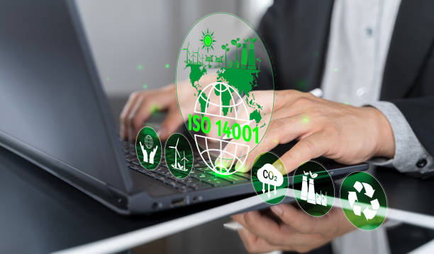 istock ISO 14001 concept. ISO standards quality control 14001 certified for environmental management systems 2182770412
