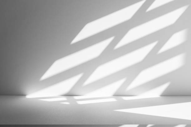istock Wall interior background, studio and backdrops show products.with shadow from window color white . background for text insertion and presentation product 2182772400