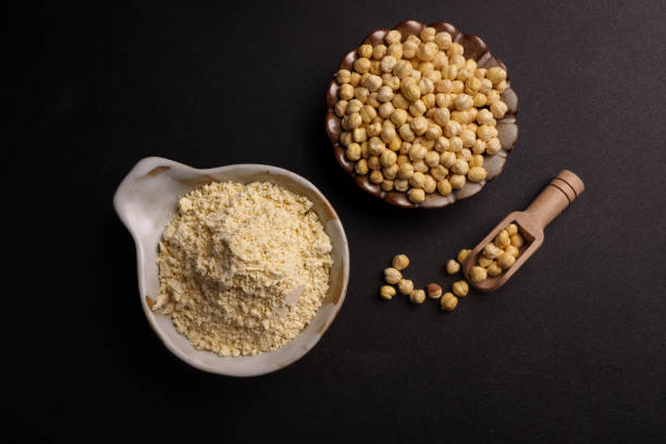 istock Besan Flour or Gram Flour or Chickpea Flour With Chickpea. 2182779686
