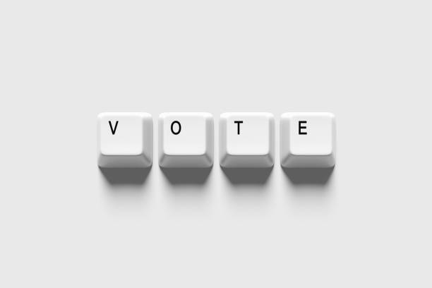 istock Vote showing on four computer keyboard keys for election 2182789999