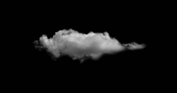 Cloud Isolated on Black Background,Abstract Sky with Fluffy White Cloudy,Nature illustration elements for Spring,Summer,Group of Smoke, Cloud bubble,Cloud Comping Shape