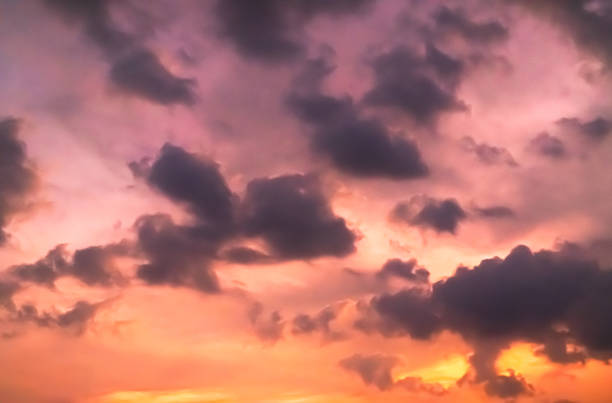 istock Sky sunset evening background sunrise dusk cloud dramatic orange twilight red warm sunny dawn sunshine romantic calm nature, cloudscape summer autumn spring scene, environment ecosystem energy. 2182790171