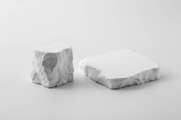 istock White cracked concrete slab on white background 2182790595
