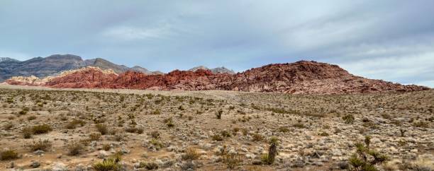 istock Panoramic view of Red Rock Canyon's rugged desert landscape. 2182792337