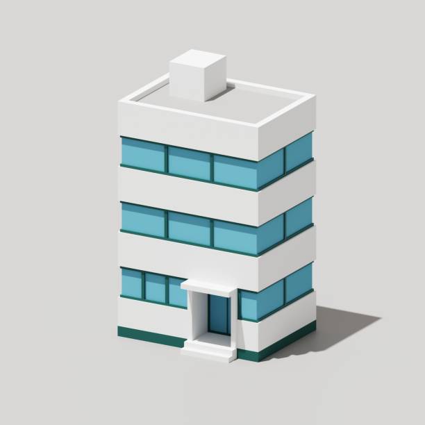 istock 3d isometric rendering of office building isolated on background 2182794518