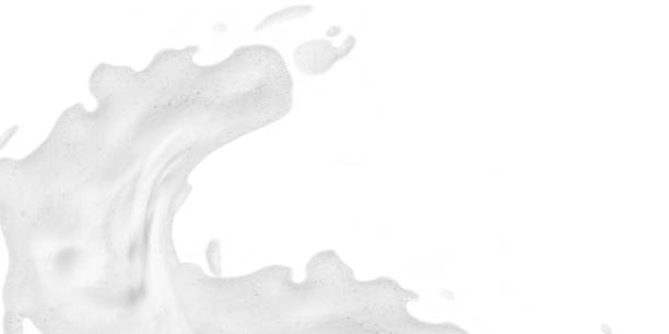 istock Splash white Soap foam. Soft colorful bubbles isolated on white 2182795241