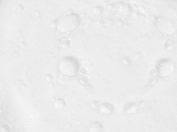 istock Background white Soap foam. Soft colorful bubbles isolated on white background. 2182795244
