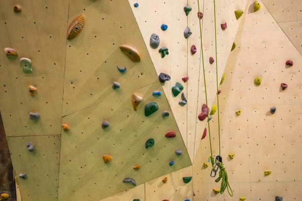 istock Colorful footholds for training. Climbing gym. 2182807440