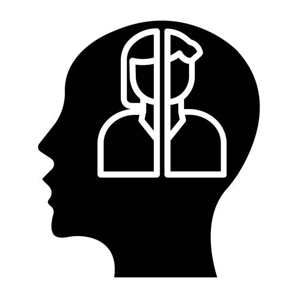 Dissociative Identity Disorder Icon Style Dissociative Identity Disorder Icon Style dissociative identity disorder stock illustrations