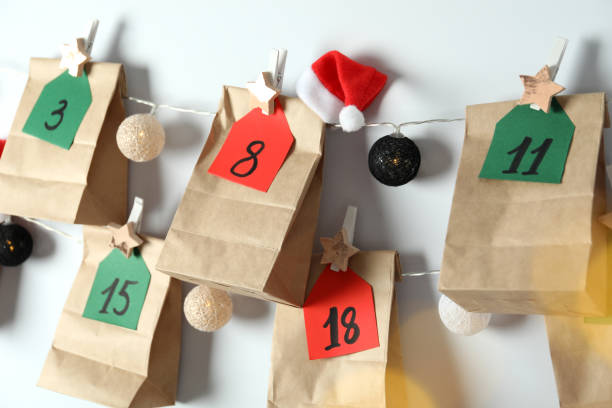 istock Concept of Advent calendar hanging on wall 2182811143