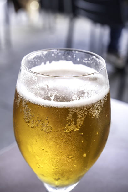 istock Glass of beer in a bar 2182811696