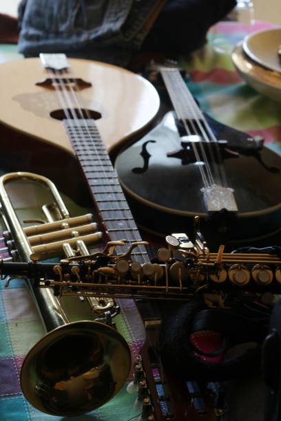 istock Blending Tones Bouzouki, Mandolin, and Saxophone Ensemble 2182813502