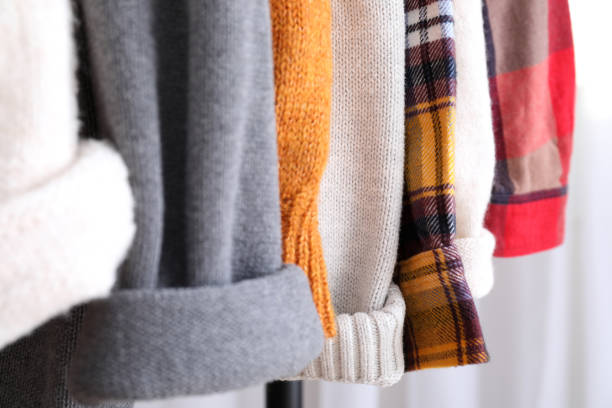 istock Winter clothes, close up and selective focus 2182814037