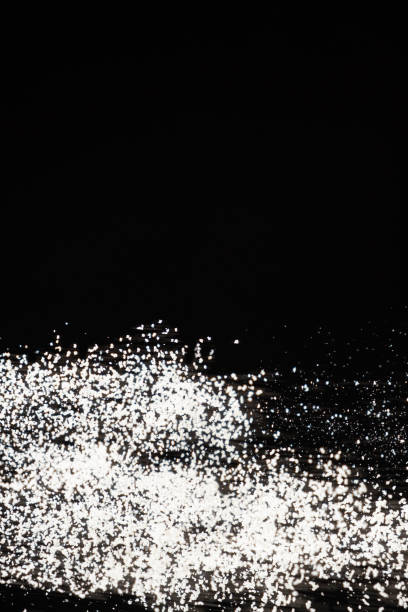 istock Abstract black and white background of pouring flour, space for text 2182819801
