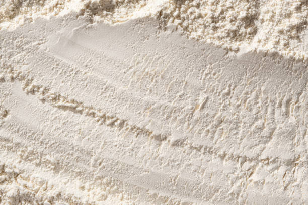 Abstract Cooking Background, Wheat Flour Texture Top View.