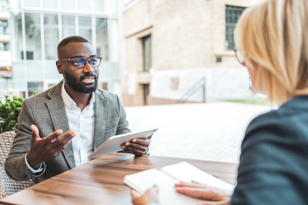 istock Business meeting discussion with professional using digital tablet 2182827921