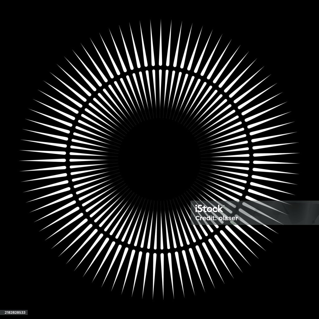 Drop Line Design A Striking Circular Design Featuring Sharp Radiant Drop Shaped Lines ...