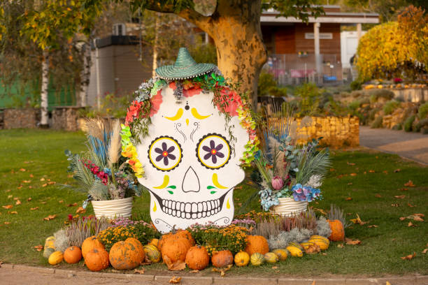 istock Pumpkin exhibition in garden on sunset in Czech 2182833124