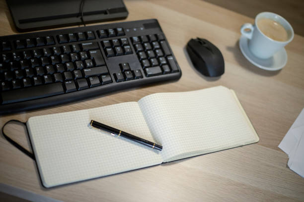 Office desk without people