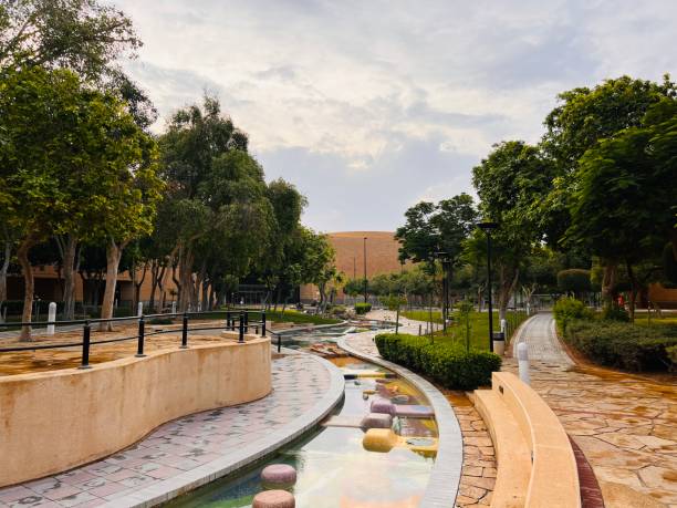 istock Lush Trees and Stunning Architecture at King Abdul Aziz Park 2182836975