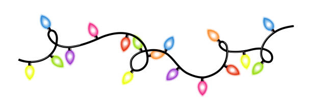 istock Christmas light bulbs. Vector illustration of strings of Christmas lights. 2182837996