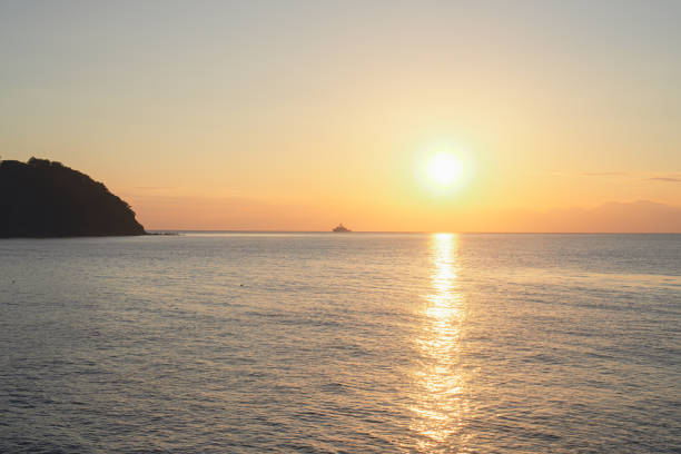 Beautiful ocean sunset at Enoshima