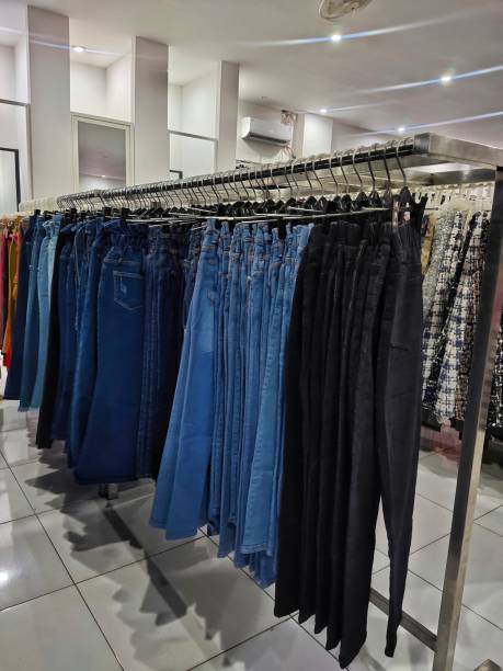 istock A collection of pants models on a hanger neatly arranged 2182842266