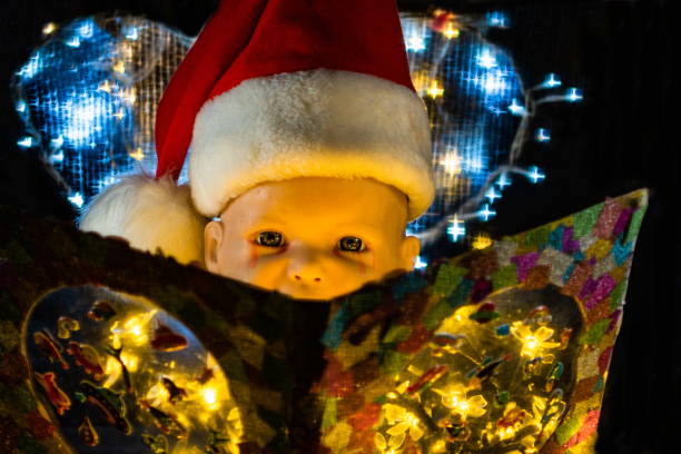 istock Metaphorical installation with a doll about plans for the New Year 2182844645