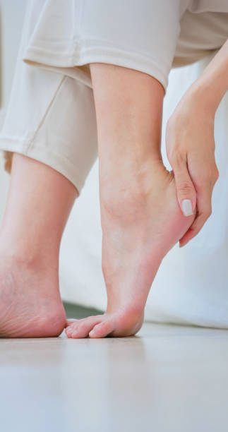 istock asian female fall skincare heel 2182845966