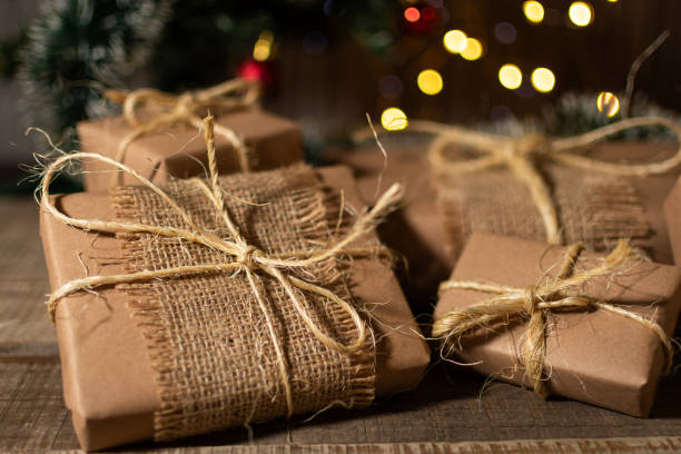 istock Group of wrapped Christmas gifts under the tree. 2182850711