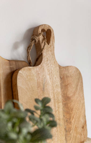 istock cutting board pot plant light wooden texture 2182851791