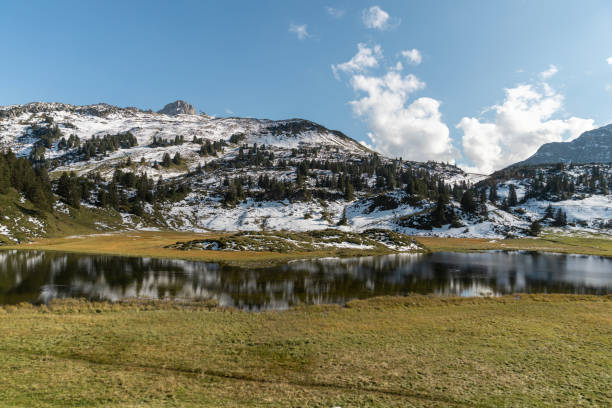View of mountain lake in Austria
