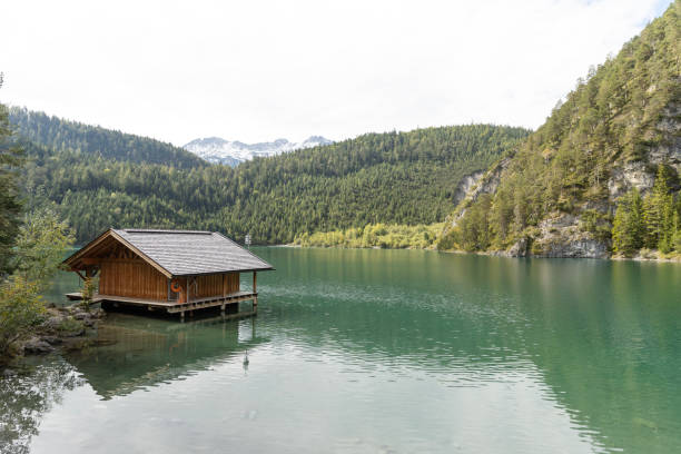 View of mountain lake in Austria