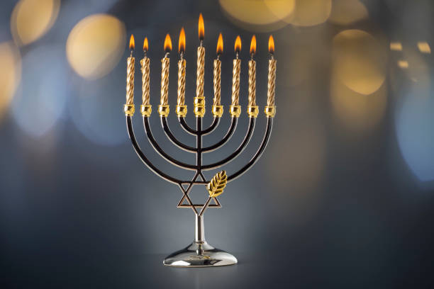 istock Hanukkah concept with bright light in the background 2182855543