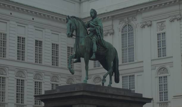 istock Horizontal composition of a statue on a town square in Vienna 2182856139